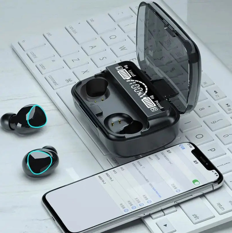 Fones de Ouvido Sem Fio 2500mah com Case de Carregamento Bluetooth Compatível Estéreo