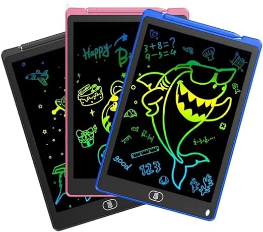 Lousa Mágica Tablet Infantil 12 Pol Digital Educativo Para Criança De Escrever E Desenhar COR ALEATÓRIA MARISA